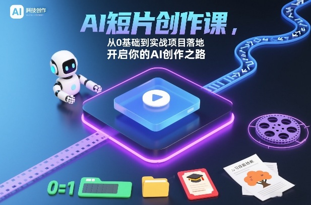 AI短片创作课,从0基础到实战项目落地,开启你的AI创作之路-K6源码网