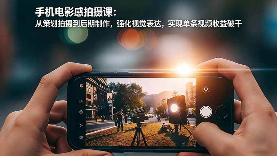 (17273期)手机电影感拍摄课:从策划拍摄到后期制作,强化视觉表达,实现单条视频收益破千-K6源码网