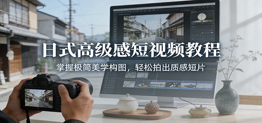 日式高级感短视频教程:掌握极简美学构图,轻松拍出质感短片-K6源码网