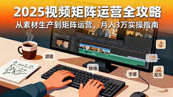 (16333期)2025短视频矩阵运营全攻略:从素材生产到矩阵运营,月入3万实操指南-K6源码网