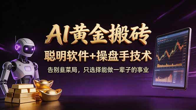 （17792期）A1黄金搬砖 聪明软件+操盘手技术 告别韭菜局，小白也可以轻松上手日赚50-100U-K6源码网