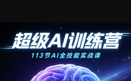 超级AI视频:绘画、带货、职场全场景113节通关课,解锁AI无限可能,开启精彩AI之旅-K6源码网
