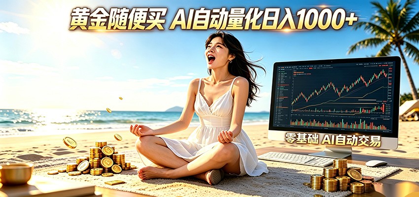 黄金随便买？AI自动外汇量化交易 在家当皇帝 日入1000+-K6源码网