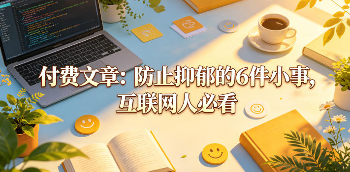 付费文章：防止抑郁的6件小事，互联网人必看！-K6源码网