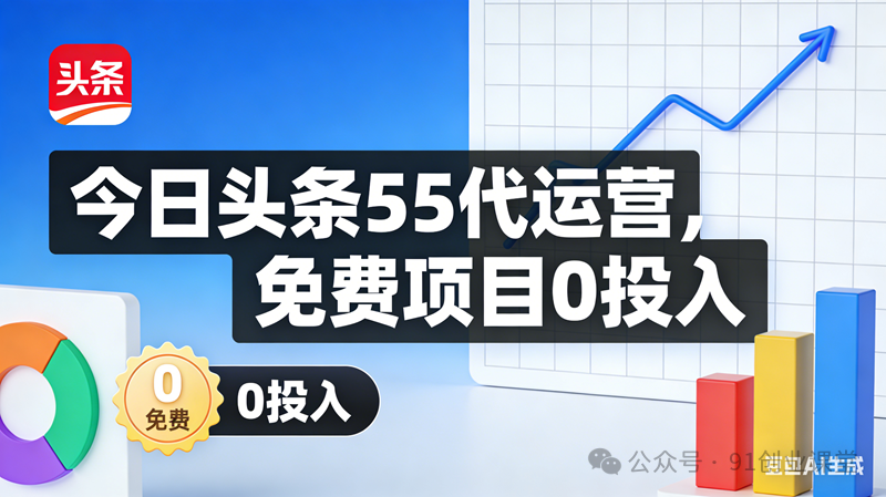 今日头条55代运营【社群免费项目】免.费.项.目,0投入，全新躺.zhuan模式-K6源码网