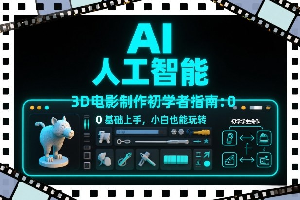AI人工智能3D电影制作初学者指南：0基础上手，小白也能玩转-K6源码网