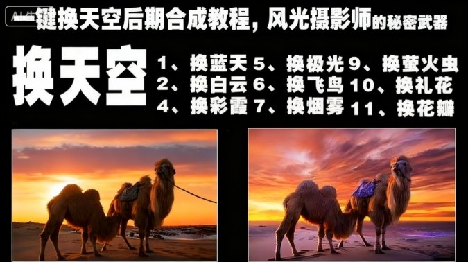 一键换天空后期合成教程，风光摄影师的秘密武器-K6源码网