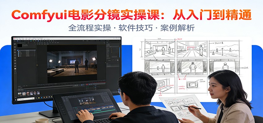 ComfyUI电影分镜实操课：分镜一致性，全流程AI视频制作，零基础也能做专业分镜-K6源码网