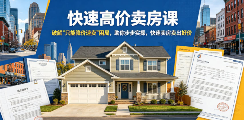 快速高价卖房课，破解“只能降价速卖”困局，助你步步实操，快速卖房卖出好价（更新2026）-K6源码网