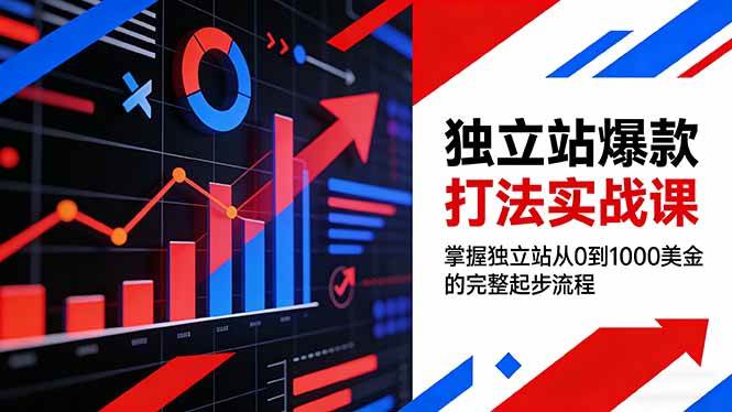 （17322期）独立站爆款打法实战课，掌握独立站从0到1000美金的完整起步流程-K6源码网