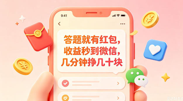 答题就有红包,收益秒到微信,几分钟挣几十块,学生党上班族宝妈都可以玩【揭秘】-K6源码网