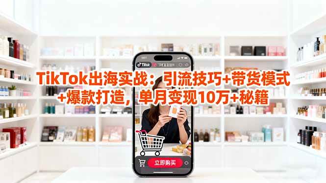 (16358期)「TikTok出海实战」引流技巧+带货模式+爆款打造,单月变现10万+秘籍-K6源码网