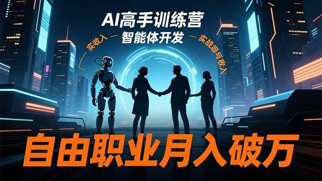（16602期）AI高手训练营3.0，ChatGPT，Midjourney，智能体开发，自由职业月入破万-K6源码网