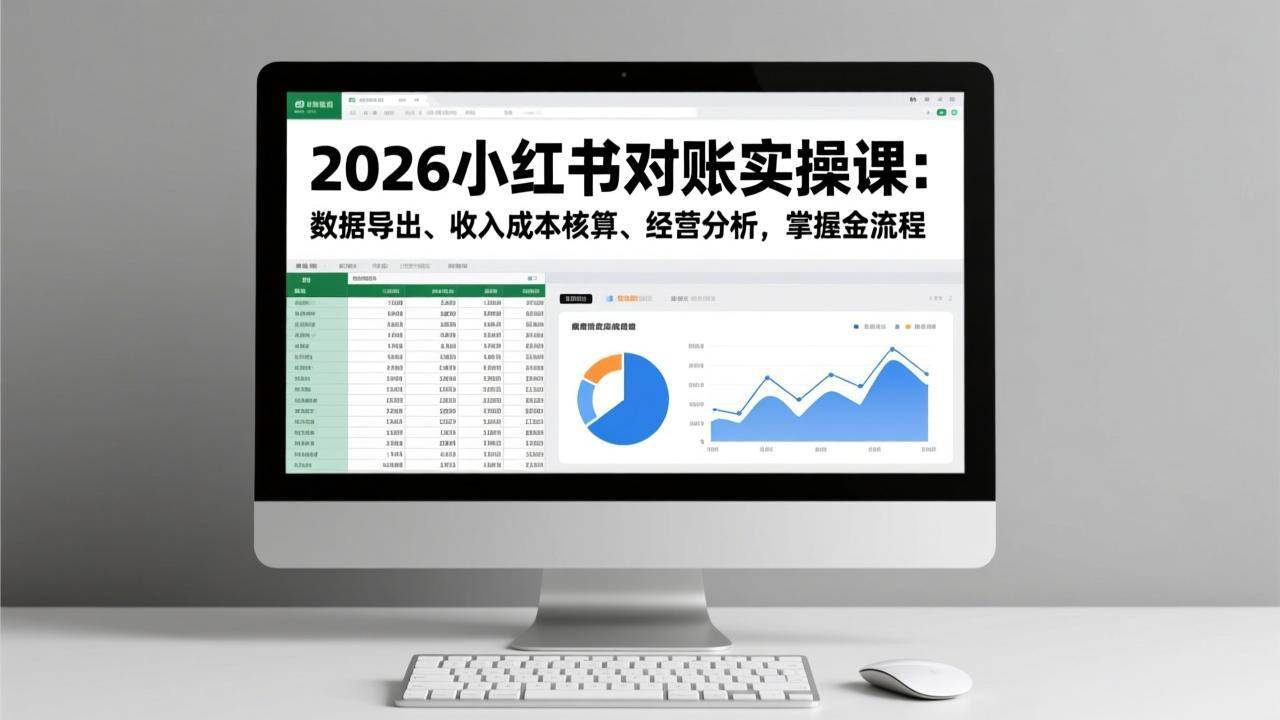 （17071期）2026小红书对账实操课：数据导出、收入成本核算、经营分析，掌握全流程-K6源码网