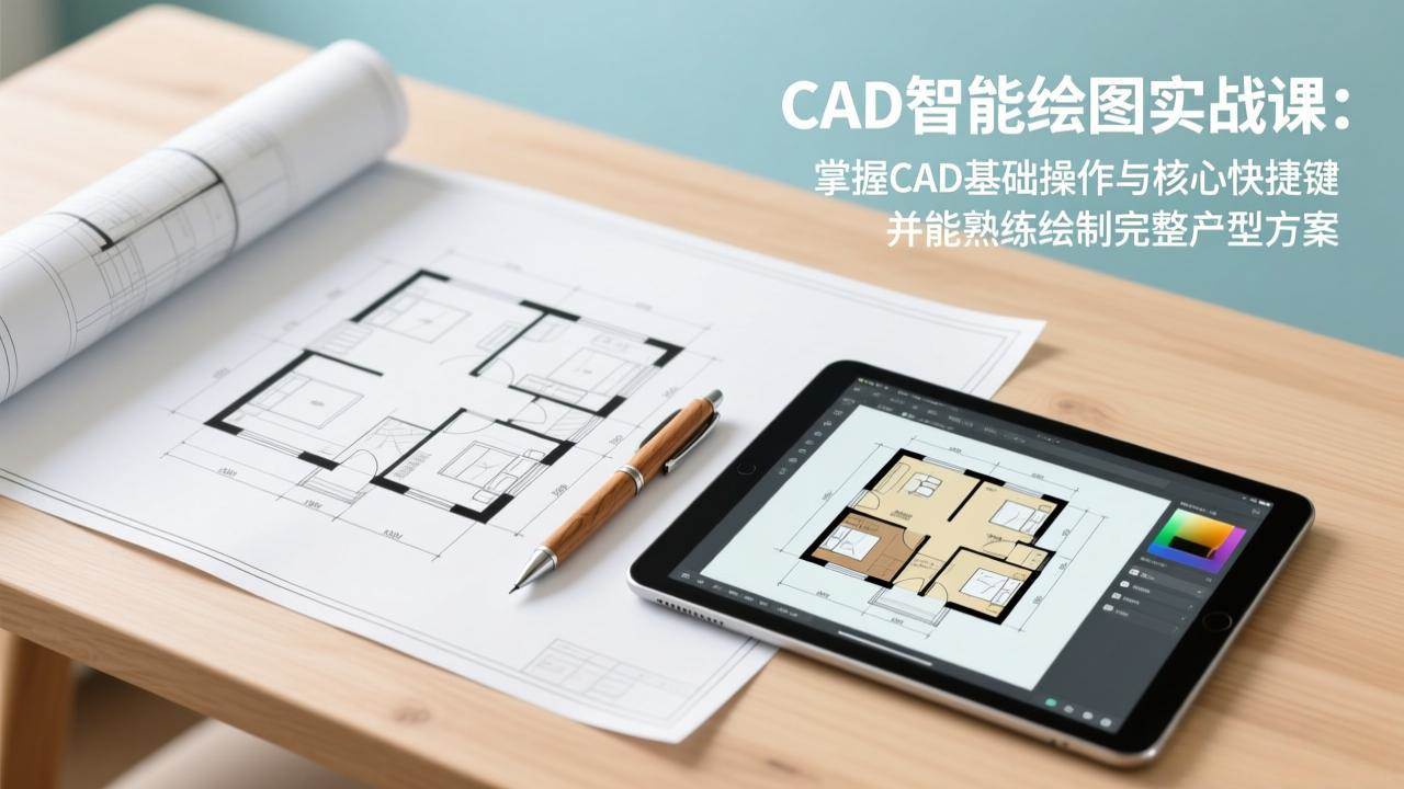 （17348期）CAD智能绘图实战课：掌握CAD基础操作与核心快捷键，并能熟练绘制完整户型方案-K6源码网