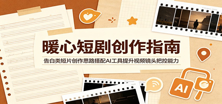 暖心短剧创作指南:告白类短片创作思路搭配AI工具提升视频镜头把控能力-K6源码网