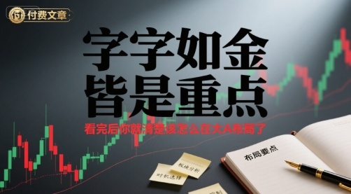 付费文章:字字如金 皆是重点, 看完后 你就清楚该怎么在大A布局了-K6源码网