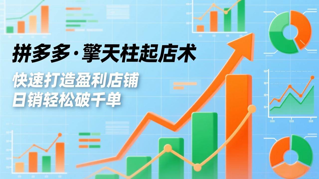 （17149期）拼多多·擎天柱起店术，爆流布局、利润起飞、不断流，快速打造盈利店铺，日销轻松破千单-K6源码网