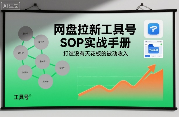 网盘拉新工具号SOP实战手册,打造没有天花板的被动收入-K6源码网