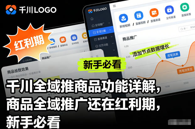 千川全域推商品功能详解，商品全域推广还在红利期，新手必看-K6源码网