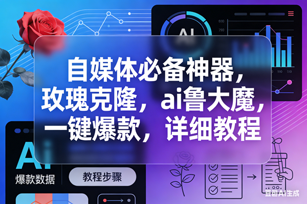 （17766期）玫瑰克隆，ai鲁大魔工具，自媒体必备神器，一键爆款，详细教程。-K6源码网