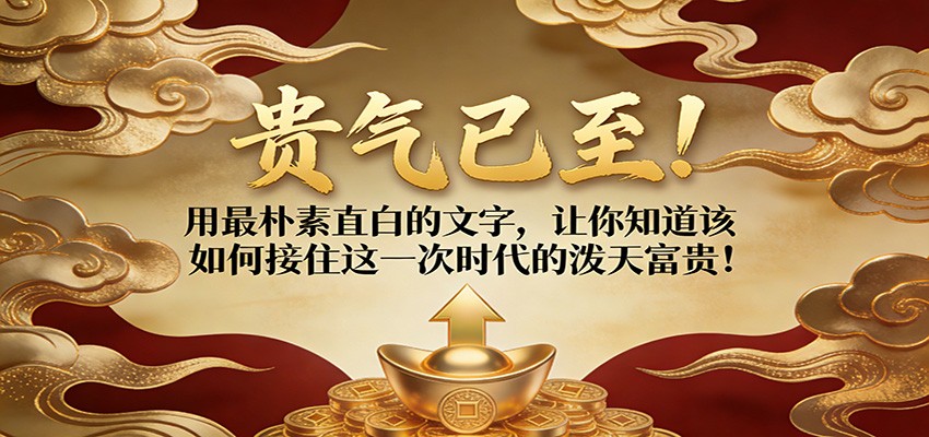 付费文章：贵气已至！用最朴素直白的文字，让你知道该如何接住这一次时代的泼天富贵！-K6源码网