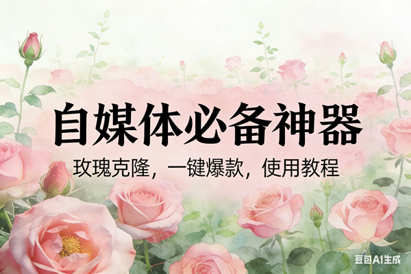 （17115期）玫瑰克隆神器，ai鲁大魔，自媒体必备工具，一键爆款神器，详细教程-K6源码网