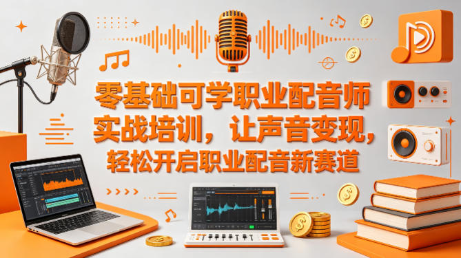 零基础可学职业配音师实战培训，让声音变现，轻松开启职业配音新赛道-K6源码网