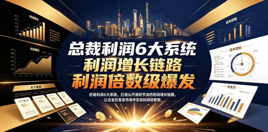 总裁利润6大系统，打通从开源到节流的利润增长链路，让企业在复杂市场中实现利润倍数级爆发-K6源码网