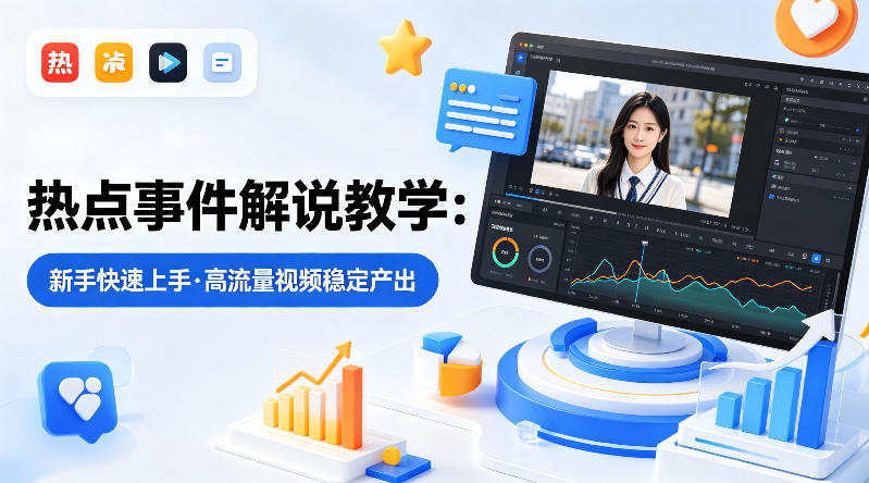 某大V的热点事件解说教学,新手也能快速上手,稳定产出高流量解说视频-K6源码网