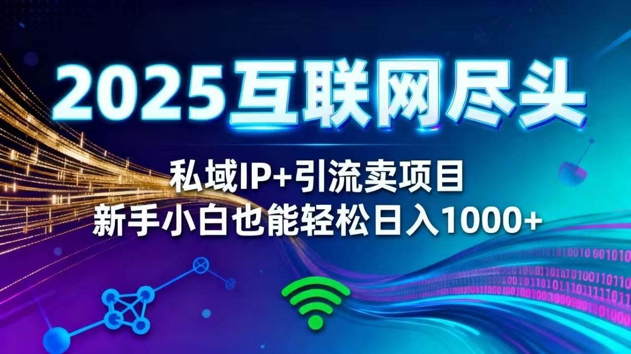 (16485期)2025网创尽头王炸项目!私域 IP + 精准引流,新手小白在家躺赚日入 1000+-K6源码网