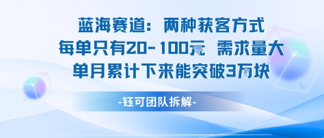 蓝海赛道:需求量大 单月累计下来能突破3W-K6源码网
