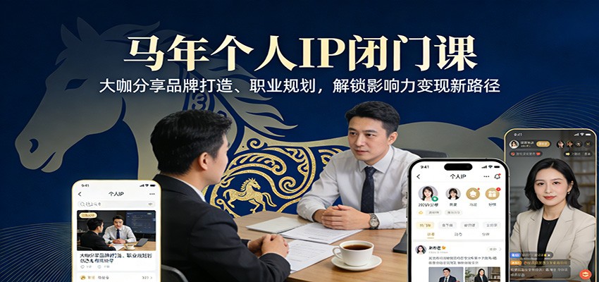 马年个人IP闭门课，大咖分享品牌打造、职业规划，解锁影响力变现新路径-K6源码网