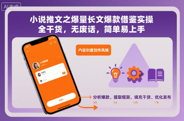 小说推文之爆量长文爆款借鉴实操，全干货，无废话，简单易上手-K6源码网