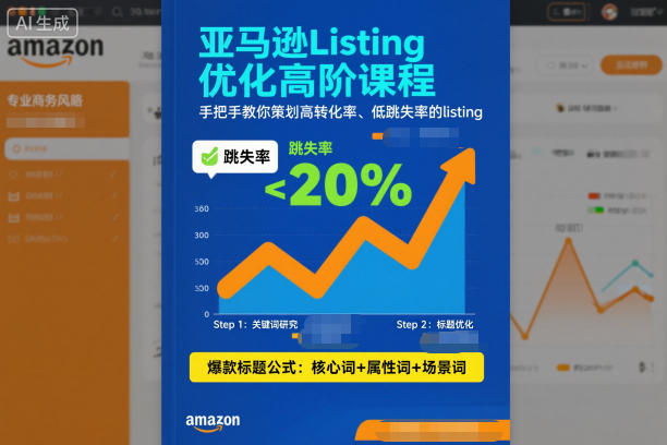 亚马逊Listing优化高阶课程，手把手教你策划高转化率、低跳失率的listing-K6源码网