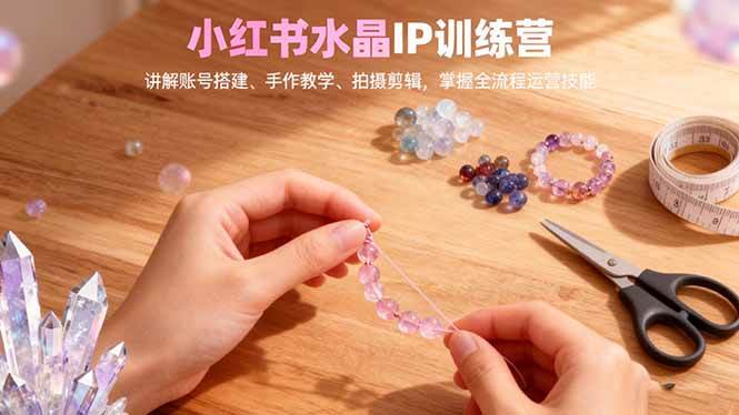 (16475期)小红书水晶IP训练营,讲解账号搭建、手作教学、拍摄剪辑,全流程运营技能-K6源码网