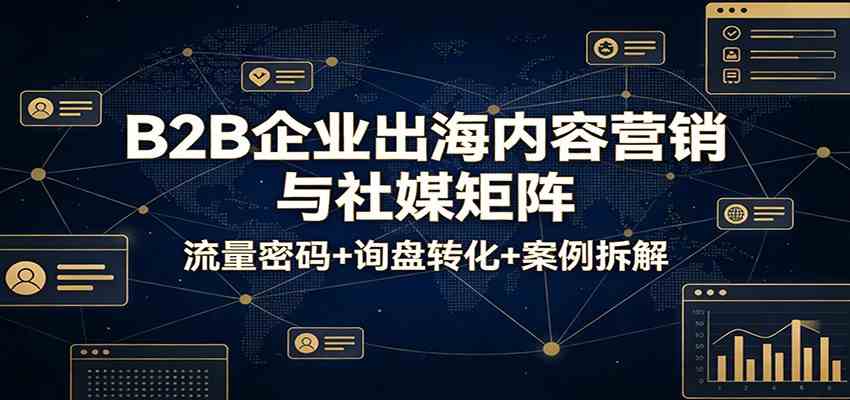 B2B企业出海内容营销与社媒矩阵：流量密码+询盘转化+案例拆解-K6源码网