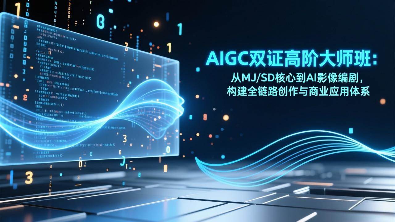（17198期）AIGC双证高阶大师班：从MJ/SD核心到AI影像编剧，构建全链路创作与商业应用体系-K6源码网