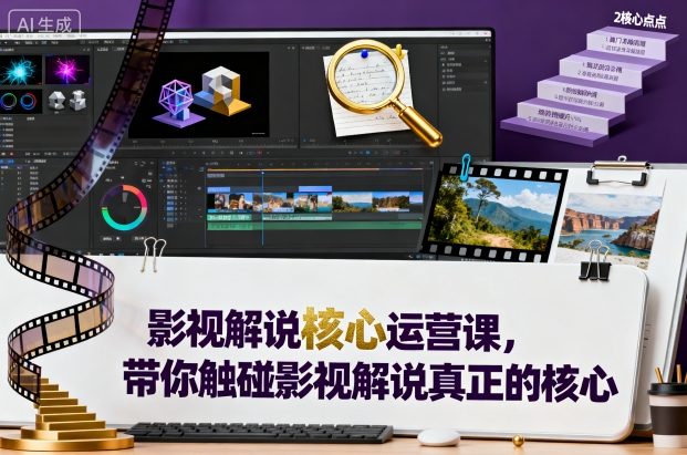 影视解说核心运营课,带你触碰影视解说真正的核心-K6源码网