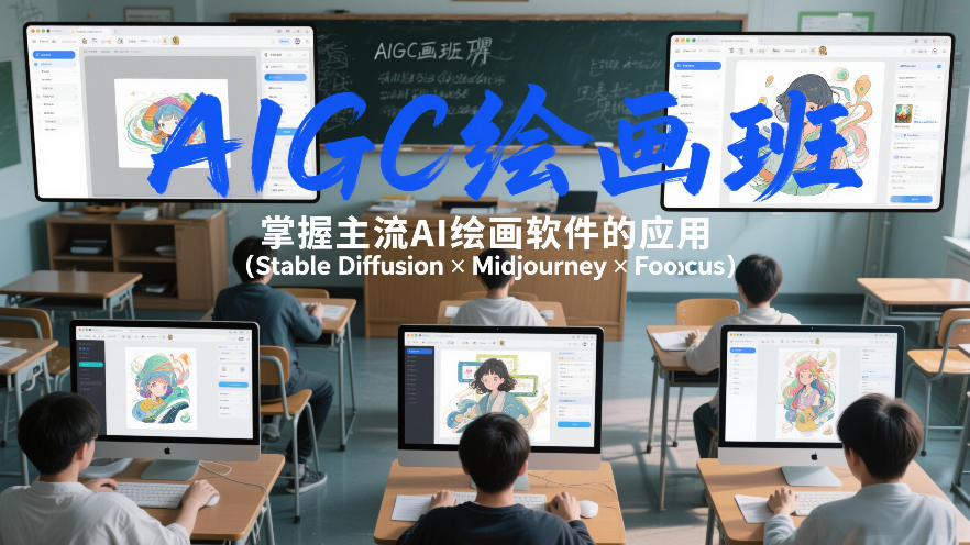 AIGC绘画班，掌握主流Ai绘画软件的应用（Stable Diffusion x Midjourney x Fooocus）-K6源码网