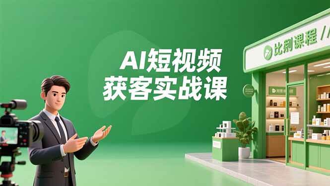 (16747期)AI短视频获客实战课,数字人创作、实体行业应用、精准引流,30天获取客源月入6万+-K6源码网