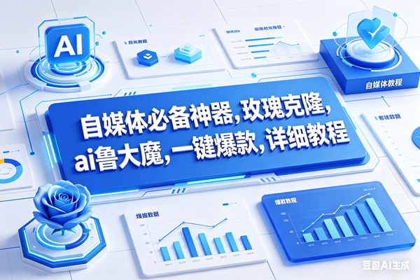 （17964期）玫瑰克隆工具，鲁大魔ai软件，自媒体的神器，一键爆款，50多个功能的详细教程。-K6源码网