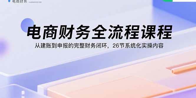 (15893期)电商财务全流程课程:从建账到申报的完整财务闭环,26节系统化实操内容-K6源码网