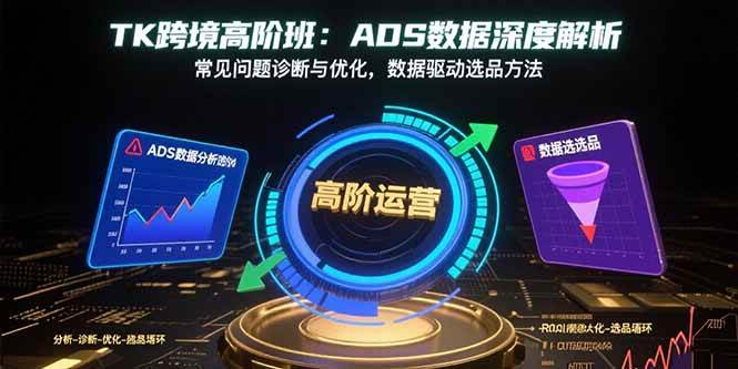 (15809期)TK跨境高阶班:ADS数据深度解析,常见问题诊断与优化,数据驱动选品方法-K6源码网