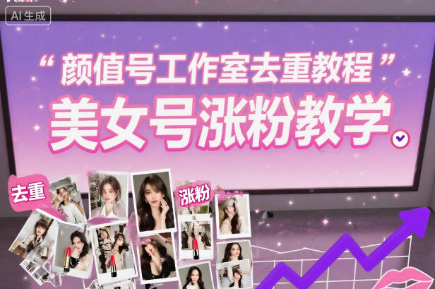 颜值号工作室去重教程,美女号涨粉教学-K6源码网