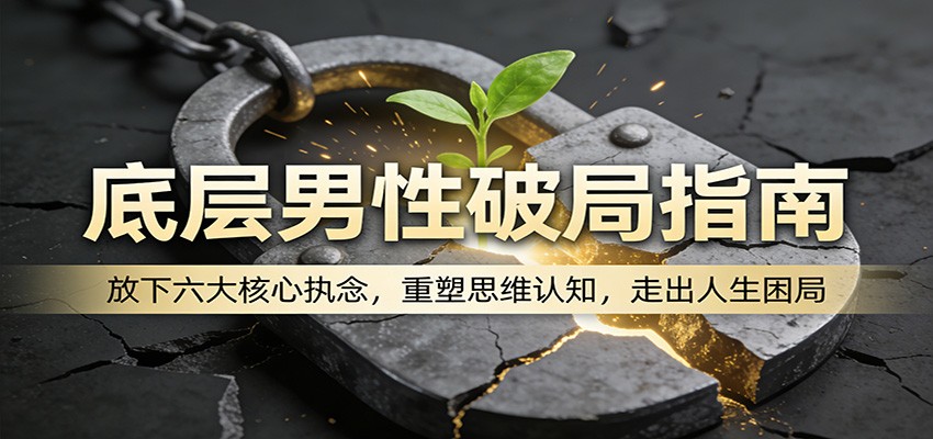 底层男性破局指南：放下六大核心执念，重塑思维认知，走出人生困局-K6源码网