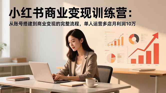 （16698期）小红书商业变现训练营：从账号搭建到商业变现的完整流程，单人运营多店月利润10万-K6源码网