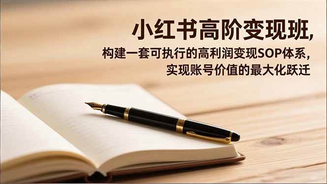 （16633期）小红书高阶变现班，构建一套可执行的高利润变现SOP体系，实现账号价值的最大化跃迁-K6源码网