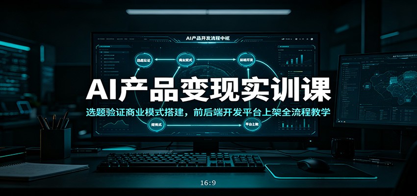 AI产品变现实训课：选题验证商业模式搭建，前后端开发平台上架全流程教学-K6源码网