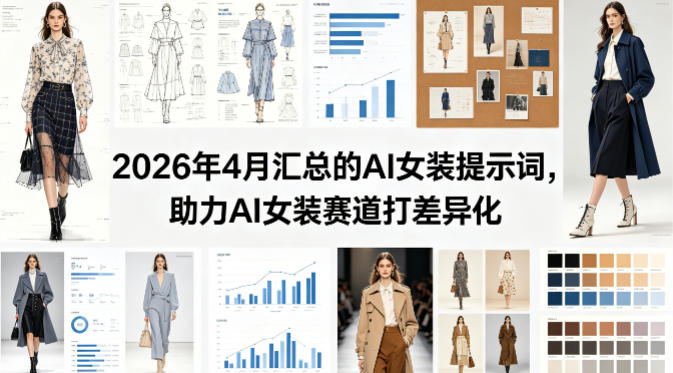 2026年4月汇总的AI女装提示词，助力AI女装赛道打差异化-K6源码网